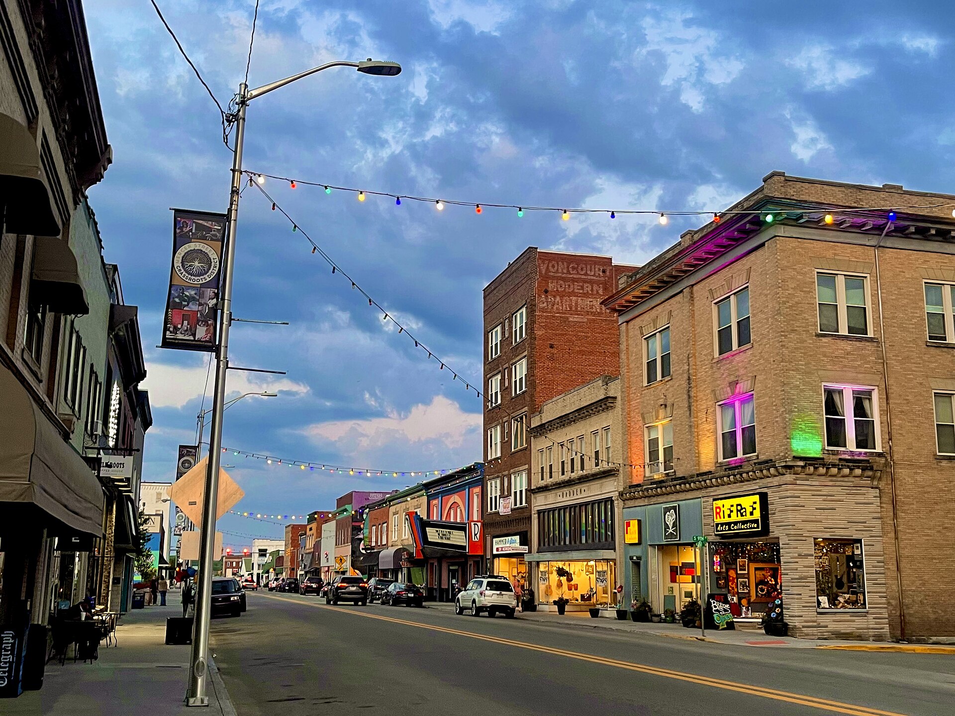 Downtown Princeton, West Virginia — home of the Mercer County Historical Society on Harrison Street